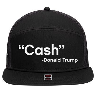 Cash Payment Trump Cash Bail Press Conference 7 Panel Mesh Trucker Snapback Hat