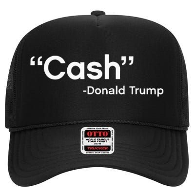 Cash Payment Trump Cash Bail Press Conference High Crown Mesh Back Trucker Hat