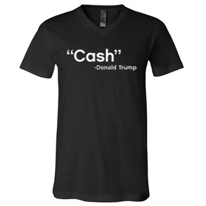 Cash Payment Trump Cash Bail Press Conference V-Neck T-Shirt