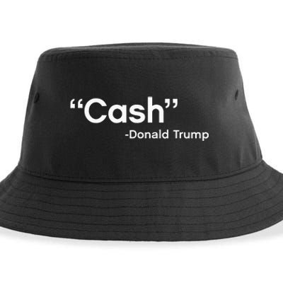 Cash Payment Trump Cash Bail Press Conference Sustainable Bucket Hat