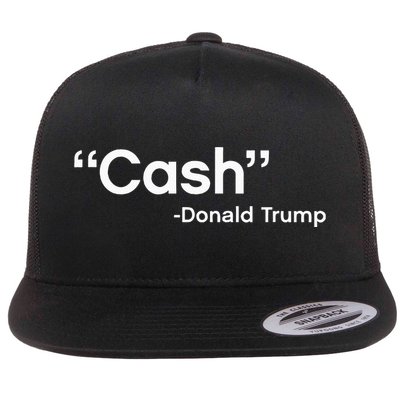 Cash Payment Trump Cash Bail Press Conference Flat Bill Trucker Hat