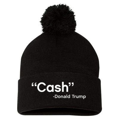 Cash Payment Trump Cash Bail Press Conference Pom Pom 12in Knit Beanie