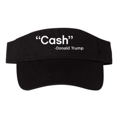 Cash Payment Trump Cash Bail Press Conference Valucap Bio-Washed Visor