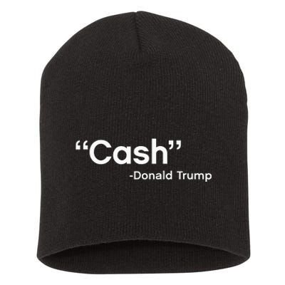 Cash Payment Trump Cash Bail Press Conference Short Acrylic Beanie