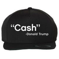 Cash Payment Trump Cash Bail Press Conference Wool Snapback Cap