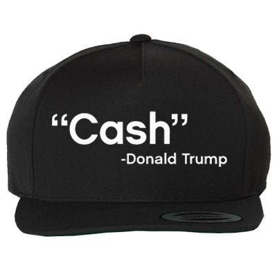 Cash Payment Trump Cash Bail Press Conference Wool Snapback Cap