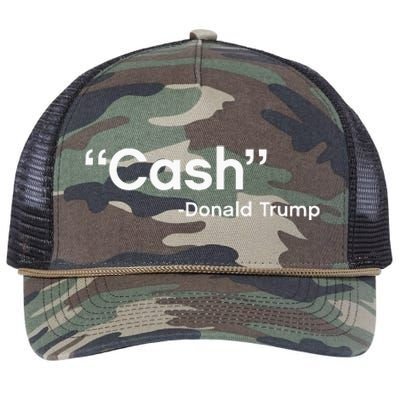 Cash Payment Trump Cash Bail Press Conference Retro Rope Trucker Hat Cap