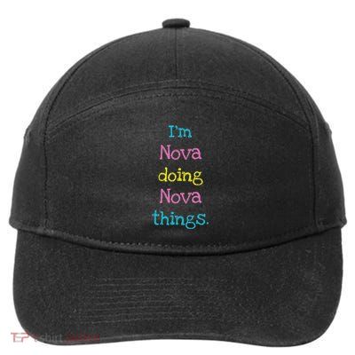 Cute Personalized Text S Gift Top For 7-Panel Snapback Hat