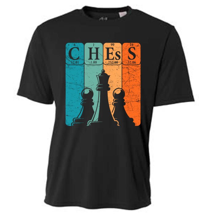 Chess Periodic Table Elements Nerd Chess Player Vintage Cooling Performance Crew T-Shirt