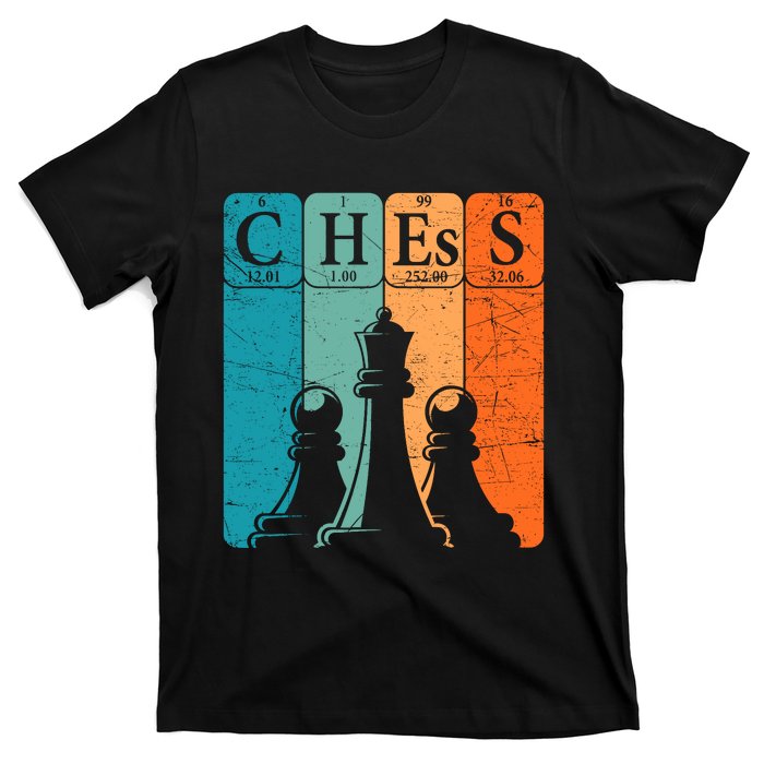 Chess Periodic Table Elements Nerd Chess Player Vintage T-Shirt