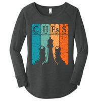 Chess Periodic Table Elements Nerd Chess Player Vintage Women's Perfect Tri Tunic Long Sleeve Shirt