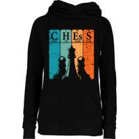 Chess Periodic Table Elements Nerd Chess Player Vintage Womens Funnel Neck Pullover Hood