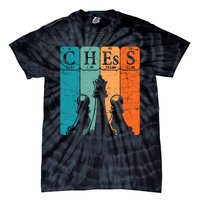 Chess Periodic Table Elements Nerd Chess Player Vintage Tie-Dye T-Shirt