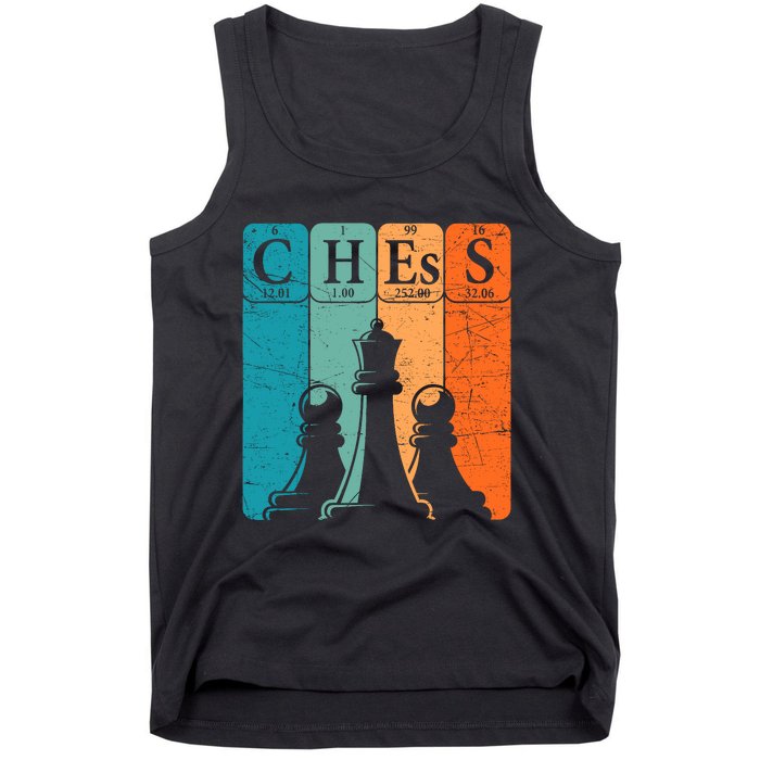 Chess Periodic Table Elements Nerd Chess Player Vintage Tank Top