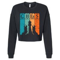 Chess Periodic Table Elements Nerd Chess Player Vintage Cropped Pullover Crew