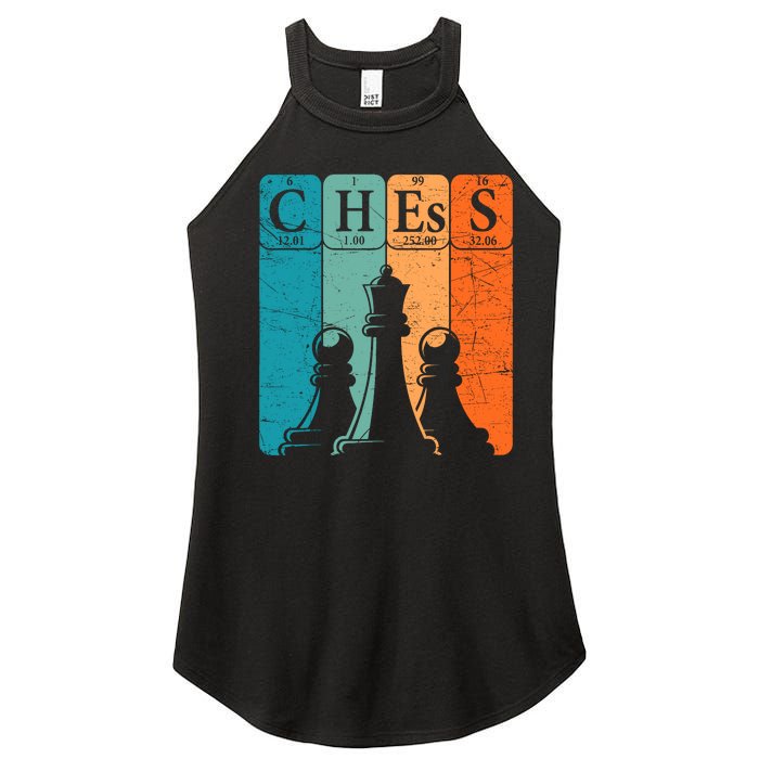 Chess Periodic Table Elements Nerd Chess Player Vintage Women's Perfect Tri Rocker Tank