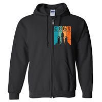 Chess Periodic Table Elements Nerd Chess Player Vintage Full Zip Hoodie