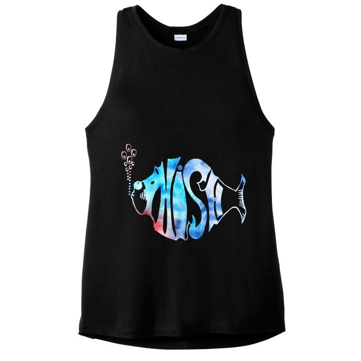 Colorful Phishjam Tiedye For Fisherman Fish Graphic Gift Ladies PosiCharge Tri-Blend Wicking Tank