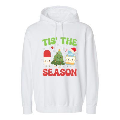 Cpht Pharmacy Technician Christmas Xmas Tis The Season Garment-Dyed Fleece Hoodie