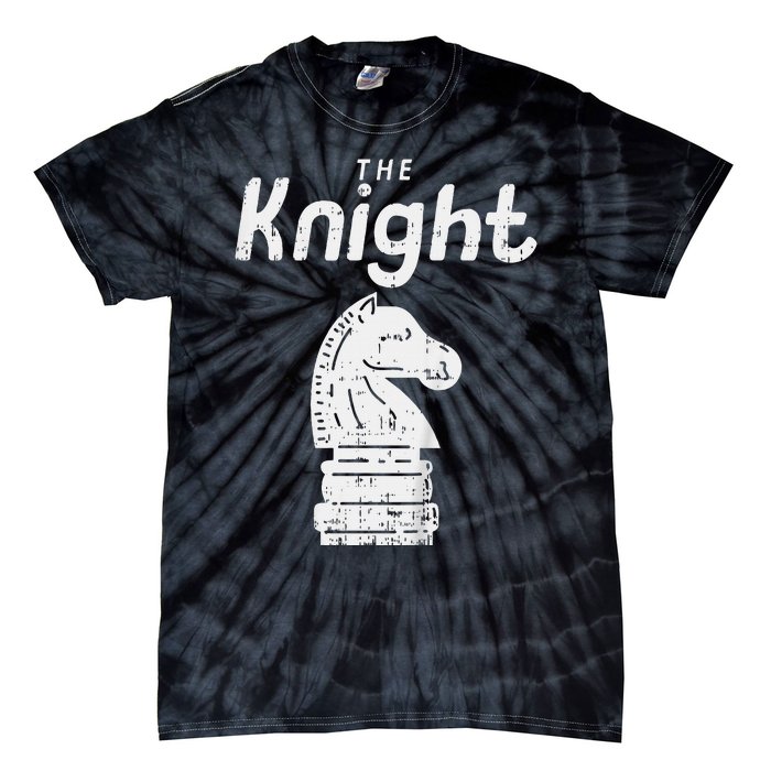 Chess Piece The Knight Halloween Matching Costume Tie-Dye T-Shirt