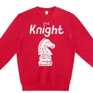 Chess Piece The Knight Halloween Matching Costume Premium Crewneck Sweatshirt