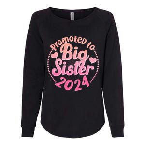 Cute Promoted To Big Sister 2024 Womens California Wash Sweatshirt