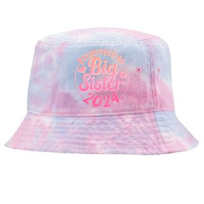 Cute Promoted To Big Sister 2024 Tie-Dyed Bucket Hat