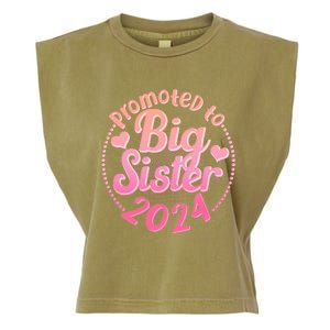 Cute Promoted To Big Sister 2024 Garment-Dyed Women's Muscle Tee