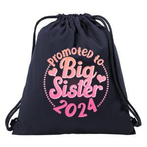 Cute Promoted To Big Sister 2024 Drawstring Bag