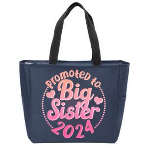 Cute Promoted To Big Sister 2024 Zip Tote Bag