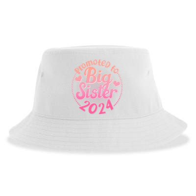 Cute Promoted To Big Sister 2024 Sustainable Bucket Hat