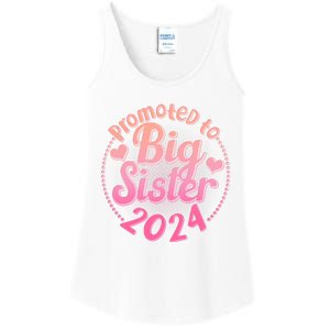 Cute Promoted To Big Sister 2024 Ladies Essential Tank