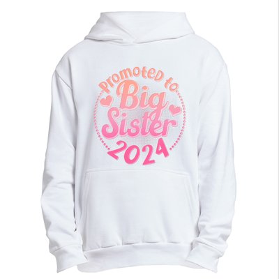 Cute Promoted To Big Sister 2024 Urban Pullover Hoodie