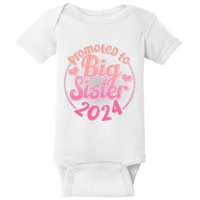 Cute Promoted To Big Sister 2024 Baby Bodysuit