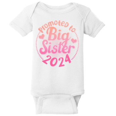 Cute Promoted To Big Sister 2024 Baby Bodysuit