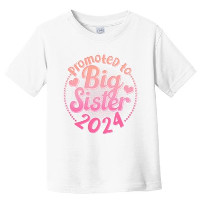 Cute Promoted To Big Sister 2024 Toddler T-Shirt