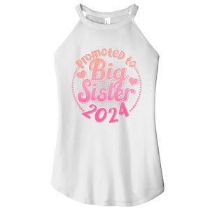 Cute Promoted To Big Sister 2024 Women's Perfect Tri Rocker Tank