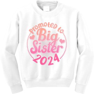 Cute Promoted To Big Sister 2024 Kids Sweatshirt