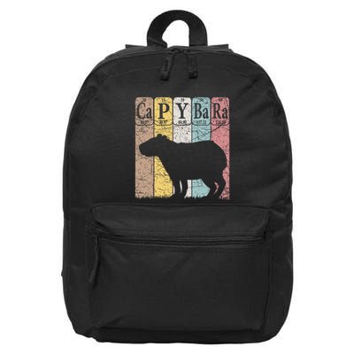 Capybara Periodic Table Elements Capybara Retro Rodent 16 in Basic Backpack
