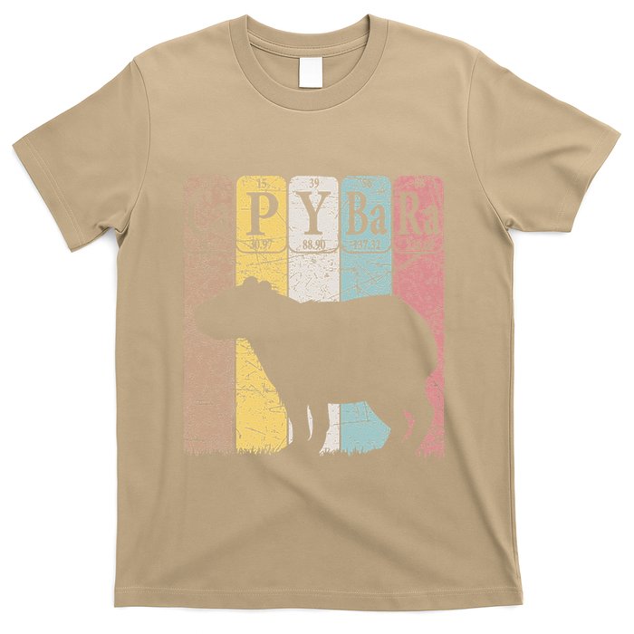 Capybara Periodic Table Elements Capybara Retro Rodent T-Shirt