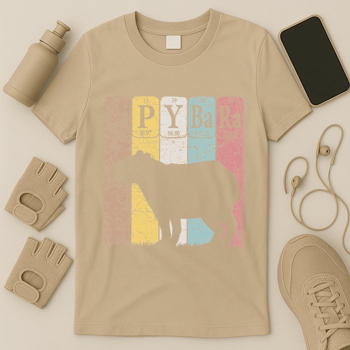 Capybara Periodic Table Elements Capybara Retro Rodent T-Shirt