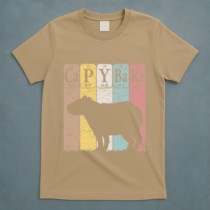 Capybara Periodic Table Elements Capybara Retro Rodent T-Shirt