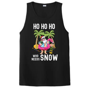 Christmas Palm Tree Santa Surfing Summer Beach Vacation PosiCharge Competitor Tank