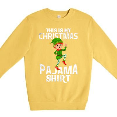 Christmas Party This Is My Christmas Pajama Funny Gift Premium Crewneck Sweatshirt