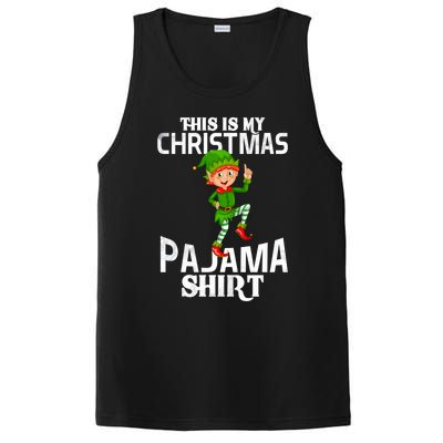 Christmas Party This Is My Christmas Pajama Funny Gift PosiCharge Competitor Tank