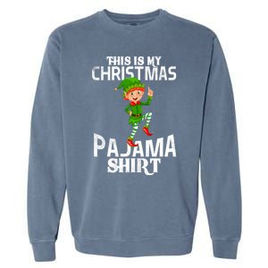 Christmas Party This Is My Christmas Pajama Funny Gift Garment-Dyed Sweatshirt