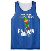 Christmas Party This Is My Christmas Pajama Funny Gift Mesh Reversible Basketball Jersey Tank