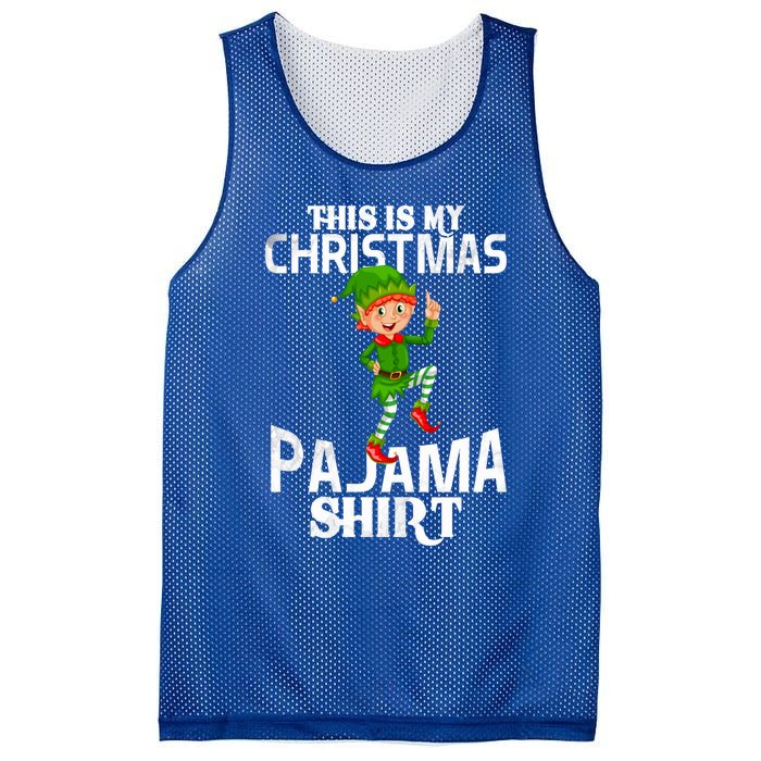 Christmas Party This Is My Christmas Pajama Funny Gift Mesh Reversible Basketball Jersey Tank