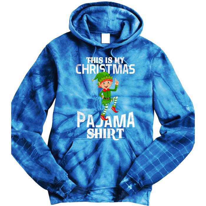 Christmas Party This Is My Christmas Pajama Funny Gift Tie Dye Hoodie