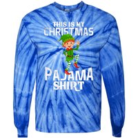 Christmas Party This Is My Christmas Pajama Funny Gift Tie-Dye Long Sleeve Shirt